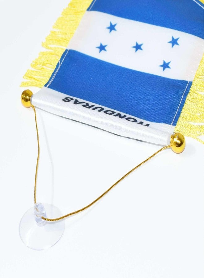 Ckexin Honduras Hanging Flag with Suction Cup Double Sided Mini 4x6 Inch Honduran Banner Decorations for Car Home Wall Door Window - Image 3