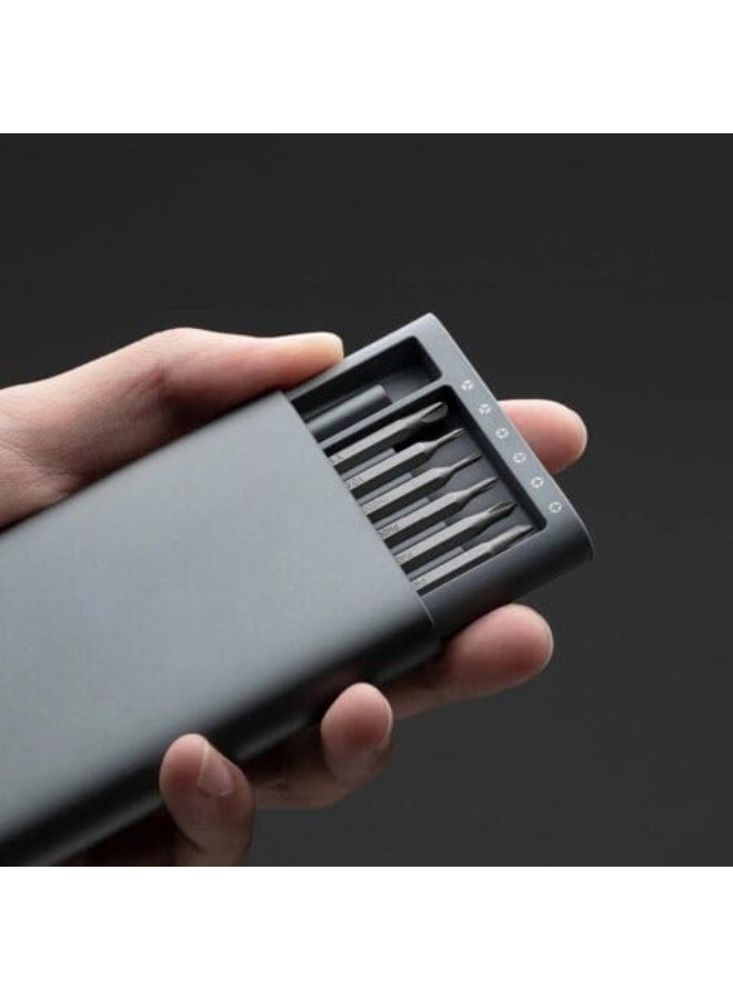 طقم مفكات مسامير صغيرة 24 في 1 داخل علبه معدنيه  مجموعة لقم مفك مغناطيسي، من خليط معدني من الصلب S2، مجموعة أدوات مفك يدوي للجيب، مجموعة أدوات إصلاح - Image 4