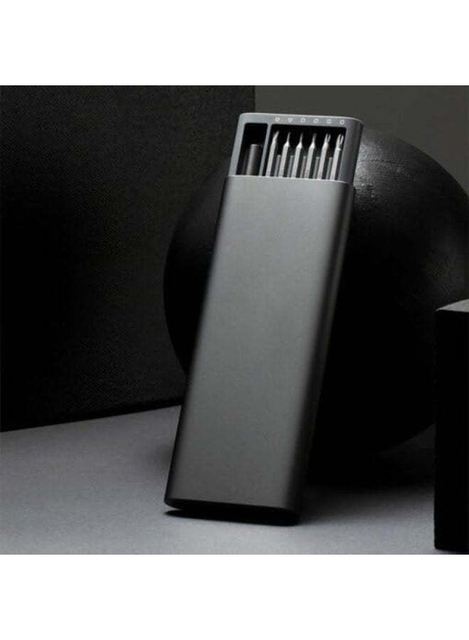 طقم مفكات مسامير صغيرة 24 في 1 داخل علبه معدنيه  مجموعة لقم مفك مغناطيسي، من خليط معدني من الصلب S2، مجموعة أدوات مفك يدوي للجيب، مجموعة أدوات إصلاح - Image 3