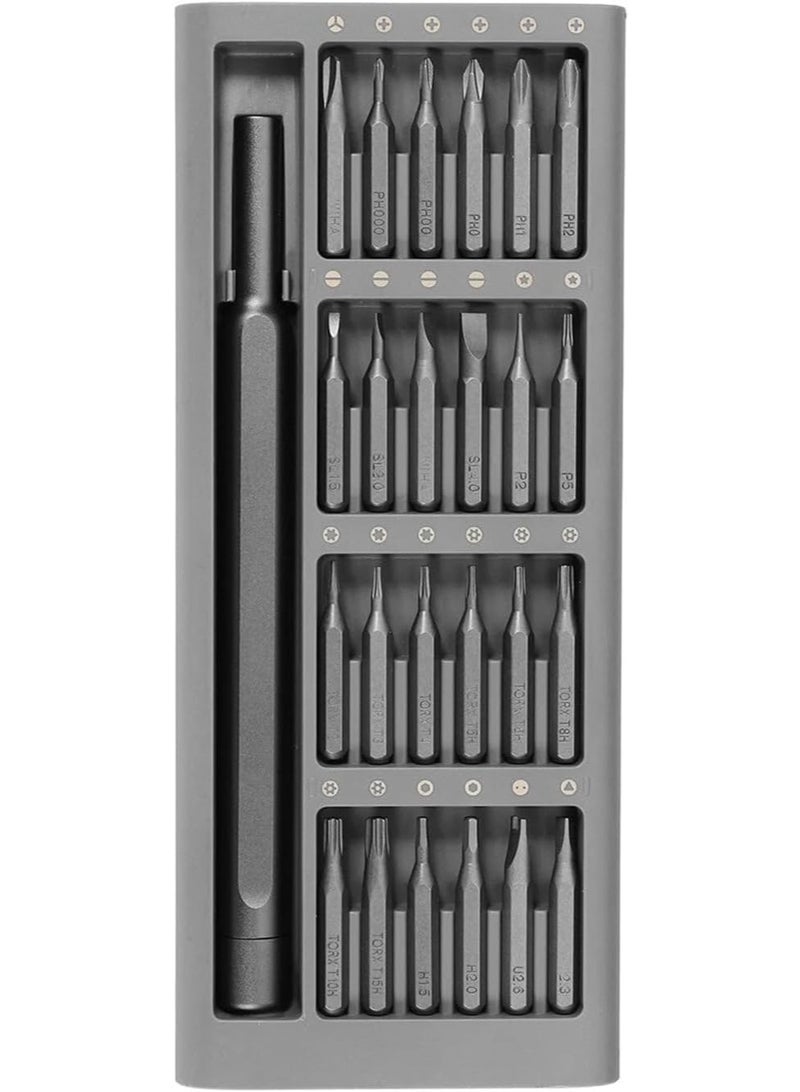 طقم مفكات مسامير صغيرة 24 في 1 داخل علبه معدنيه  مجموعة لقم مفك مغناطيسي، من خليط معدني من الصلب S2، مجموعة أدوات مفك يدوي للجيب، مجموعة أدوات إصلاح - Image 5