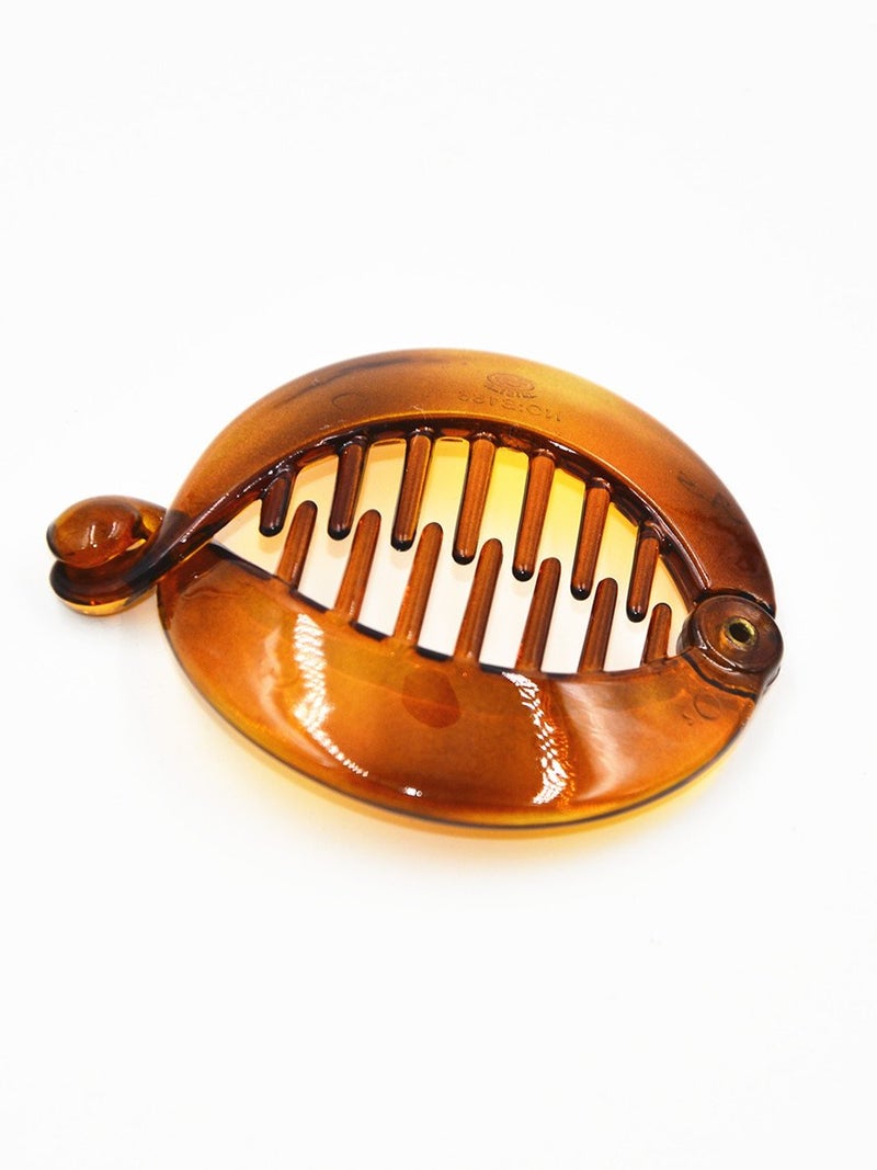 Prettyou 2.5 Inches Effortless Beauty Assorted Side Combs Ponytail Hair Clip Comb Pin Round Banana Clips, Pack of 4 (Black) - Image 3