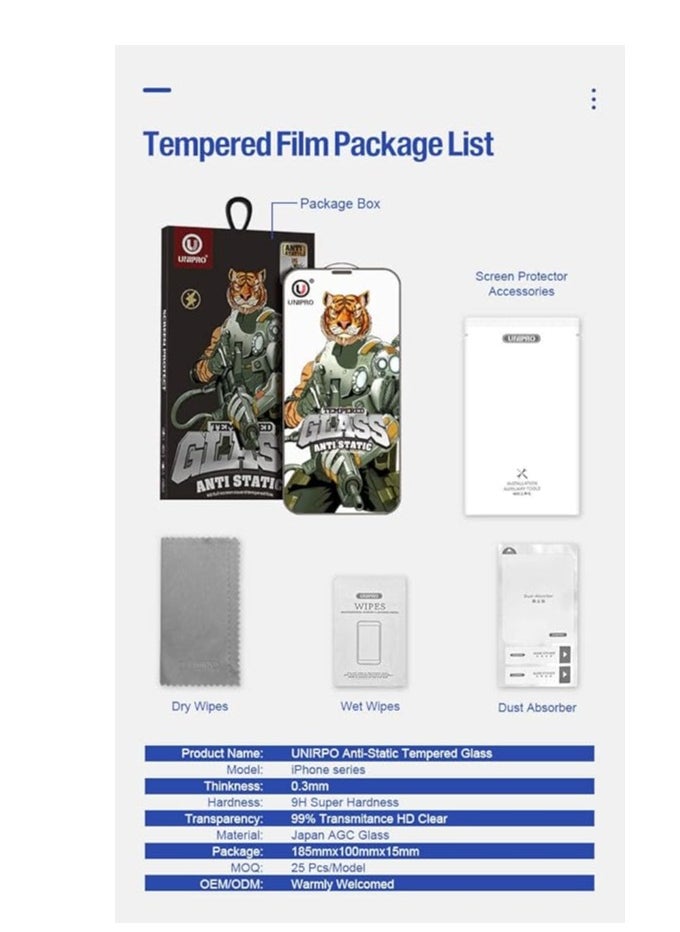 Unipro unipro 3D Tempered Glass for iPhone 14 Pro – Full Glue, Anti-Static, 9H Hardness, Ultra Clear  - Image 5