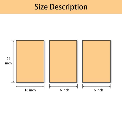 Pacimo 3 Pieces Canvas Art Wall Decor Full Moon Halloween Pictures Black and White Wall Art Painting Prints on Canvas Modern Artwork Stretched and Framed Ready to Hang - 16"x24"x3 Panel - Image 5