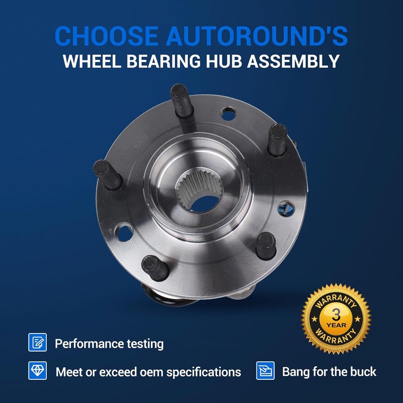 Autoround Front Wheel Hub and Bearing Assembly 513124 for 4x4 Chevy Blazer/S10, GMC Jimmy/Sonoma, Oldsmobile Bravada, Isuzu Hombre - Image 5