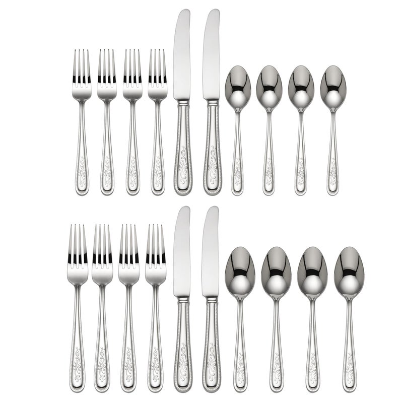 Lenox Opal Innocence Flatware 20Piece Set Metallic