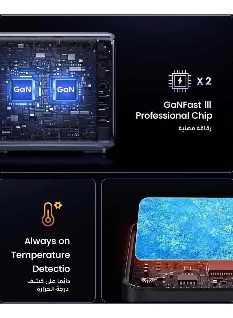 UGREEN ECO Ugreen Desktop Fast Charger Nexode GaN 4 USB-C Ports and USB Port 300W - Gray - Image 2