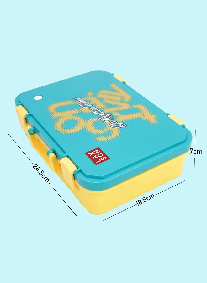 ليتل سربرايز بوكس Little Surprise Box, Teal Travel theme Stainless Steel Tiffin/Lunch Box for Kids and Adults