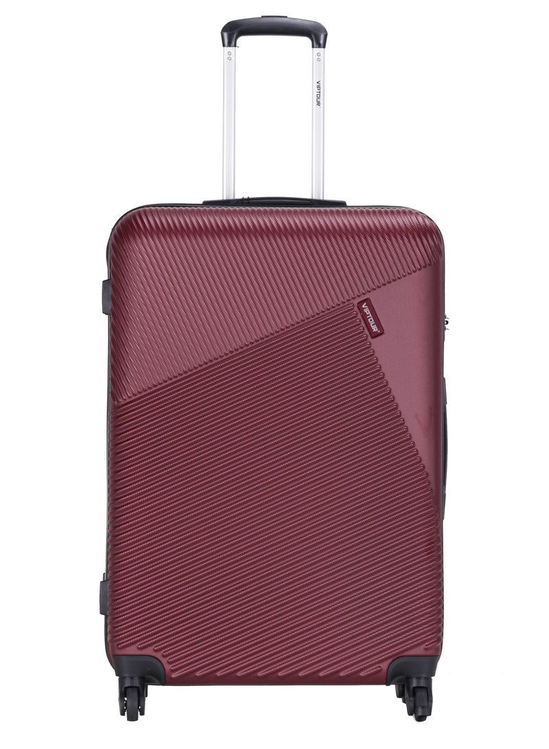 VIPTOUR 3-Piece ABS Hardside Trolley Luggage Set, Spinner Wheels with Number Lock 20/24/28 Inches - Burgundy  - Image 2