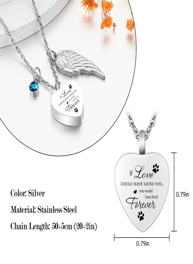 XIUDA Heart Cremation Jewelry for Ashes Urn Necklace with Birthstones Ash Necklace Memorial Cremation Necklace - Image 2