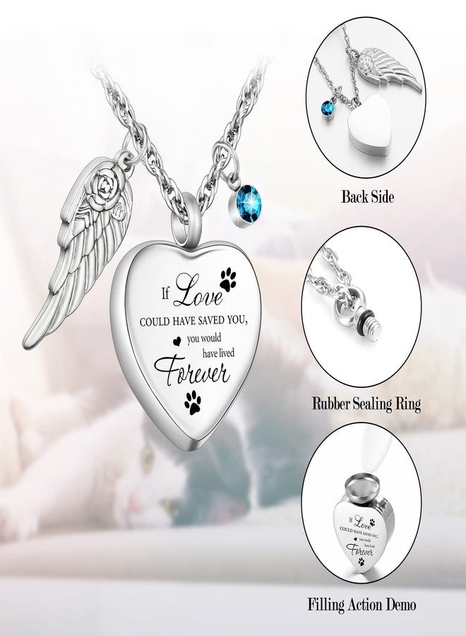 XIUDA Heart Cremation Jewelry for Ashes Urn Necklace with Birthstones Ash Necklace Memorial Cremation Necklace - Image 3