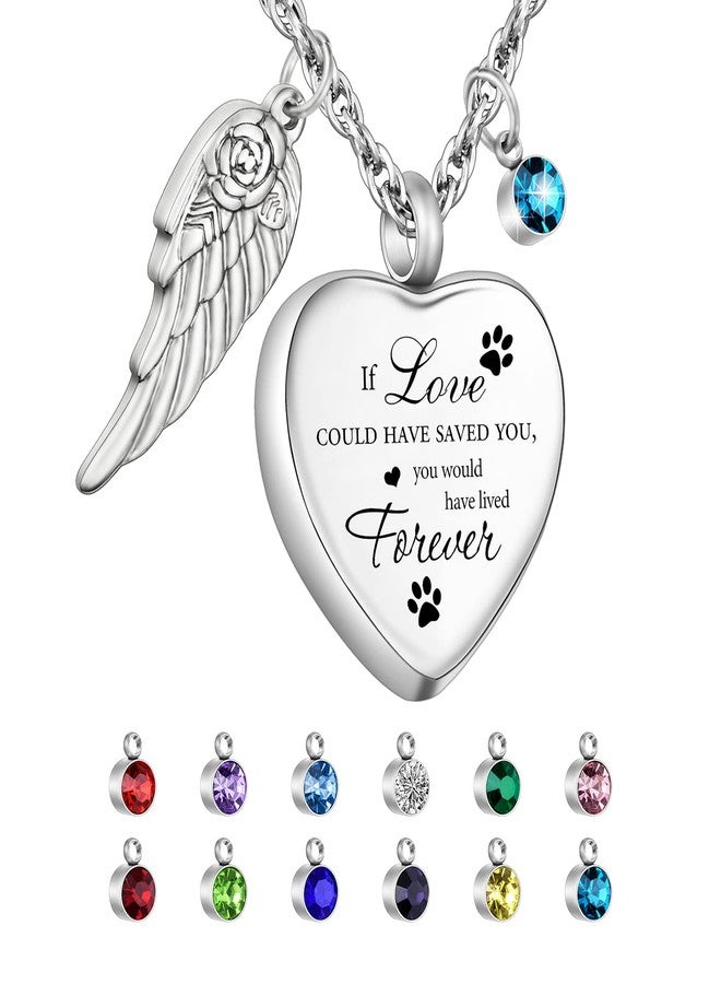 XIUDA Heart Cremation Jewelry for Ashes Urn Necklace with Birthstones Ash Necklace Memorial Cremation Necklace - Image 1