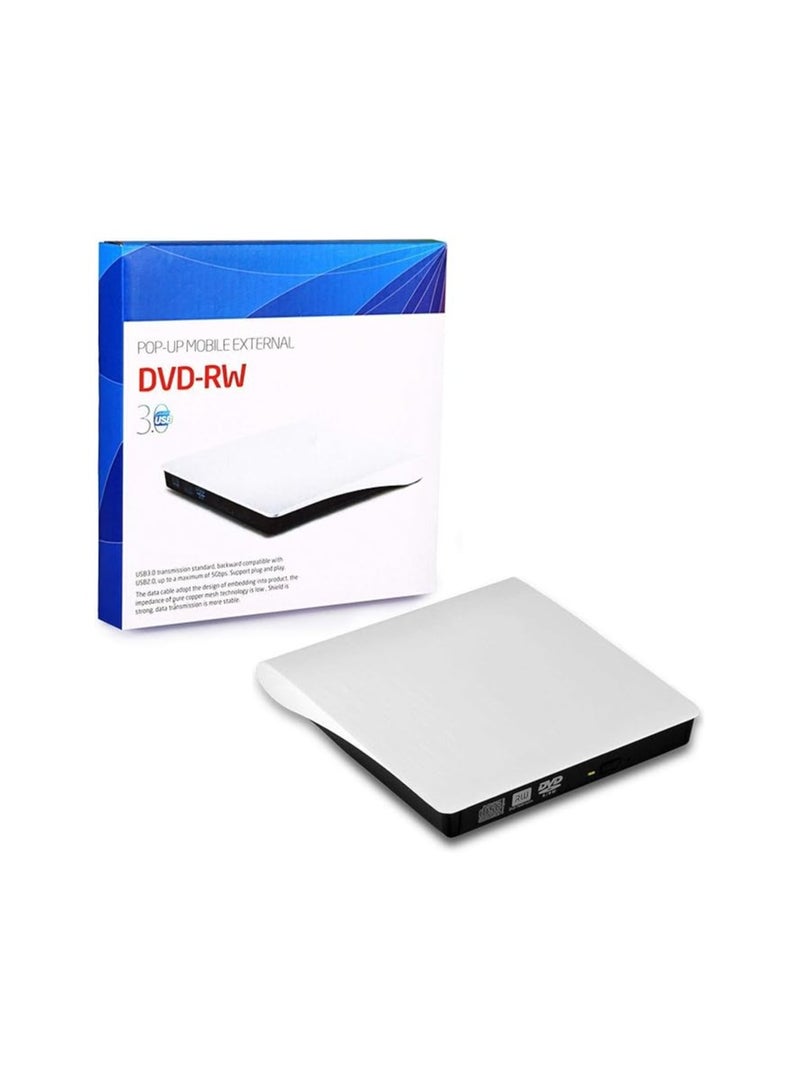 External DVD Drive USB 3.0 – Portable CD/DVD-RW Reader and Writer for Laptop & Desktop