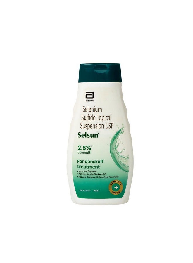 Selsun Suspension Anti Dandruff Shampoo, Clears Away Dandruff Flakes, Relieves From Excessive Oil, Relieves From Dandruff Related Itching (200Ml) - Pack Of 1 - Image 1