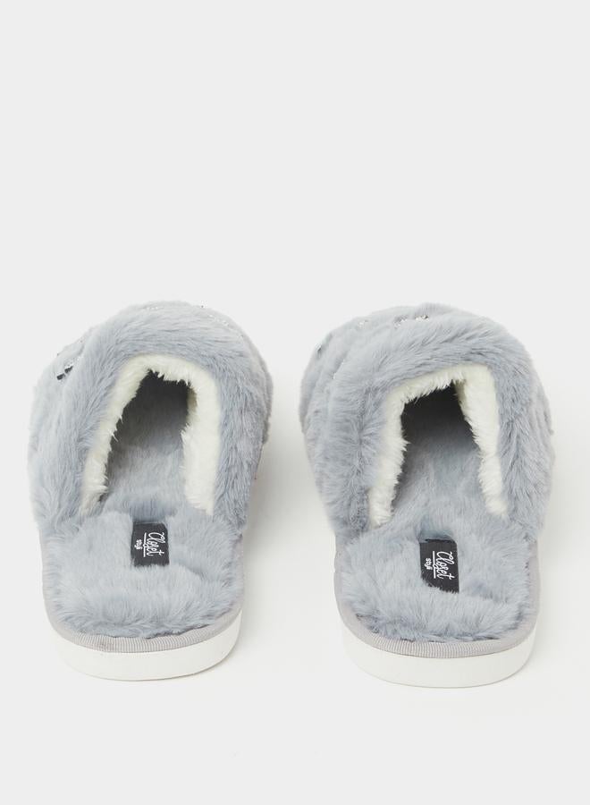 Closet Embellished Detail Padded Bedroom Slippers - Image 5