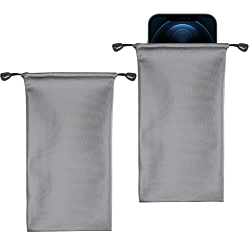 Seqoiyia 2 Pack Cell Phone Sleeves Phone Pouch Bag with Drawstring Closure Compatible for iPhone 17 Pro Max Galaxy S25 Ultra S25 Edge A56 A36 A35 A26 A16 Moto G Stylus Edge Pixel 10 Pro XL OnePlus 13R - Image 1