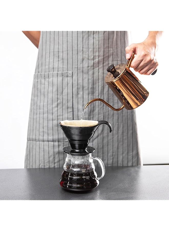 إيروريكس مجموعة القهوة المتخصصة ماكينة القهوة المتخصصة نحاسية السعة 700 مل + 600 مل - Image 5