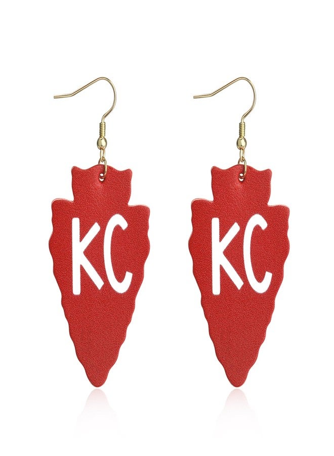 imani 3 pair Leather Earrings for Football Fans K&C Earrings Kansas City Inspired jewelry Earrings - Image 4