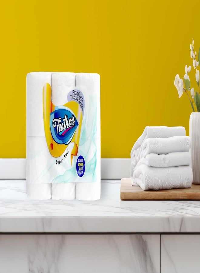 Feather's Smartchoice 2 Ply Toilet Tissue Roll Ultra-soft with 1440 Pulls (6 in1 Saver Pack Tissue Roll in 1 Pack) - Image 2