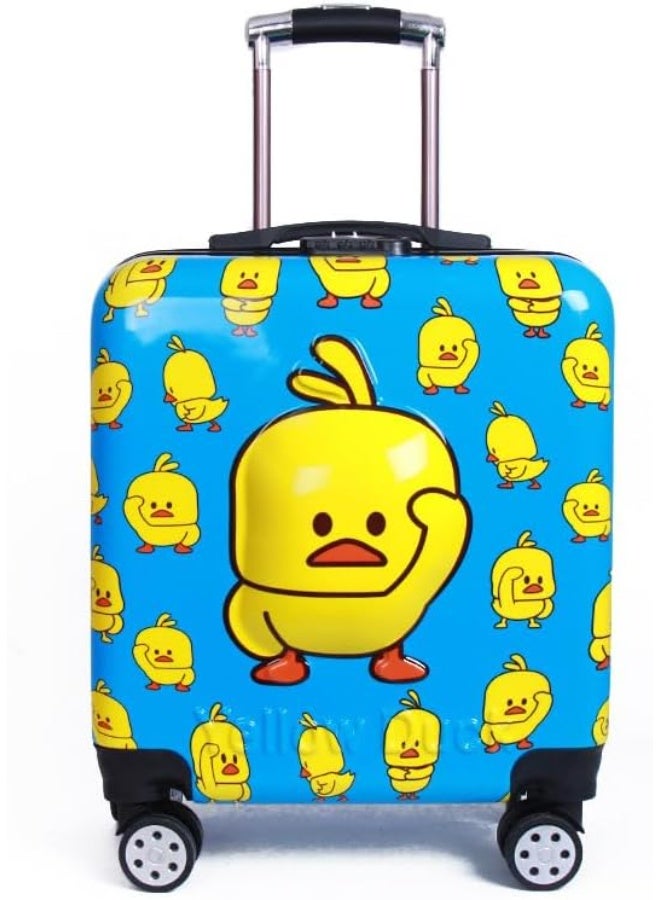 Jorunb 18inch Kids Luggage With Wheels, Travel Rolling Suitcase, Hardshell Travel Luggage for Girls Boys (Duck-Blue) - Image 1