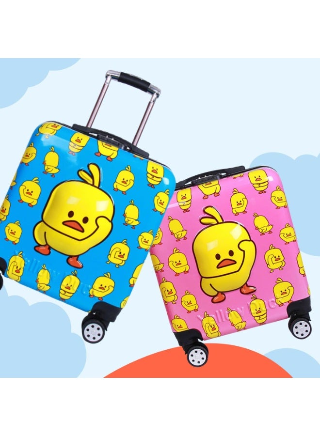 Jorunb 18inch Kids Luggage With Wheels, Travel Rolling Suitcase, Hardshell Travel Luggage for Girls Boys (Duck-Blue) - Image 4
