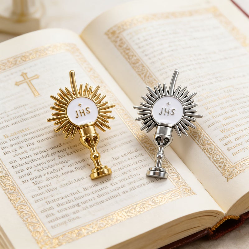 10pcs Silvery Alloy Religious Brooch Decorative Findings For DIY Crafts - Image 5