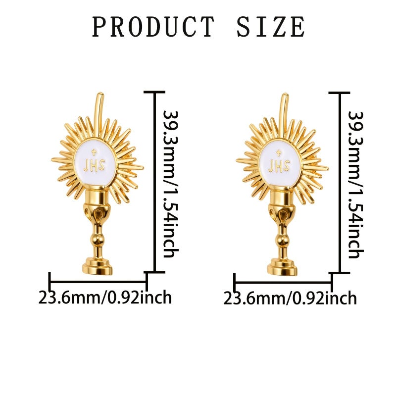 10pcs Silvery Alloy Religious Brooch Decorative Findings For DIY Crafts - Image 4