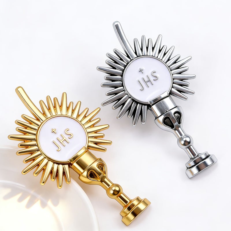 10pcs Silvery Alloy Religious Brooch Decorative Findings For DIY Crafts - Image 1