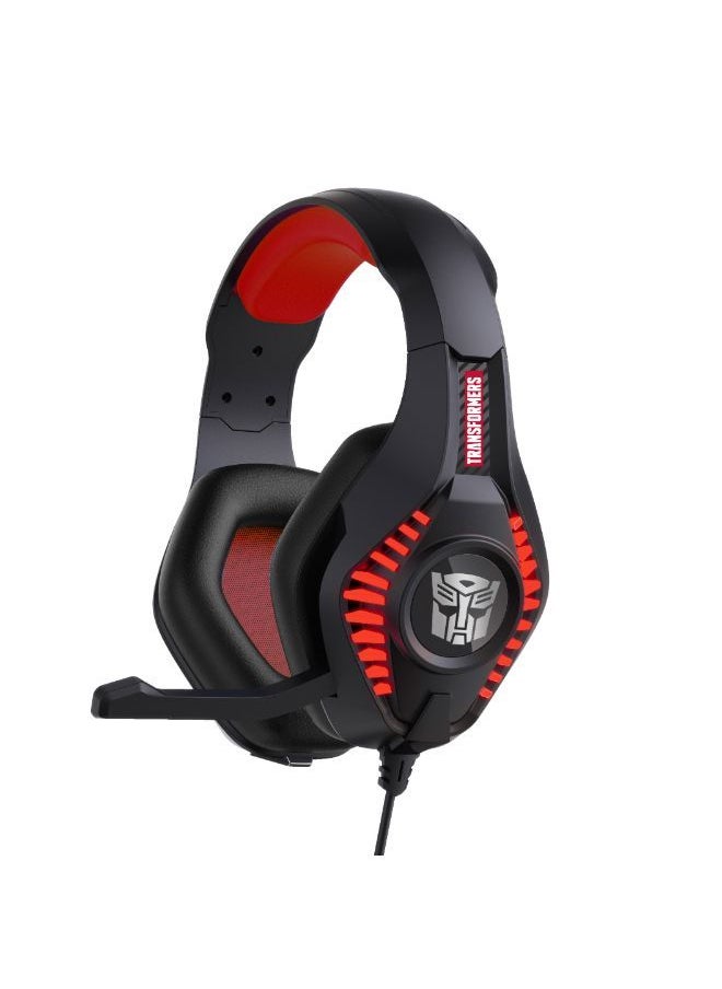 OTL TRANSFORMERS PRO G5 GAMING HEADPHONE | Over-Ear Wired Stereo Gamer Headphone w/ RGB LED Effect, Retractable Mic, works with  XBox, PS5/PS4, 2Ds XL, Nintendo Switch, iPads & Tablets w/ 3.5mm Port
