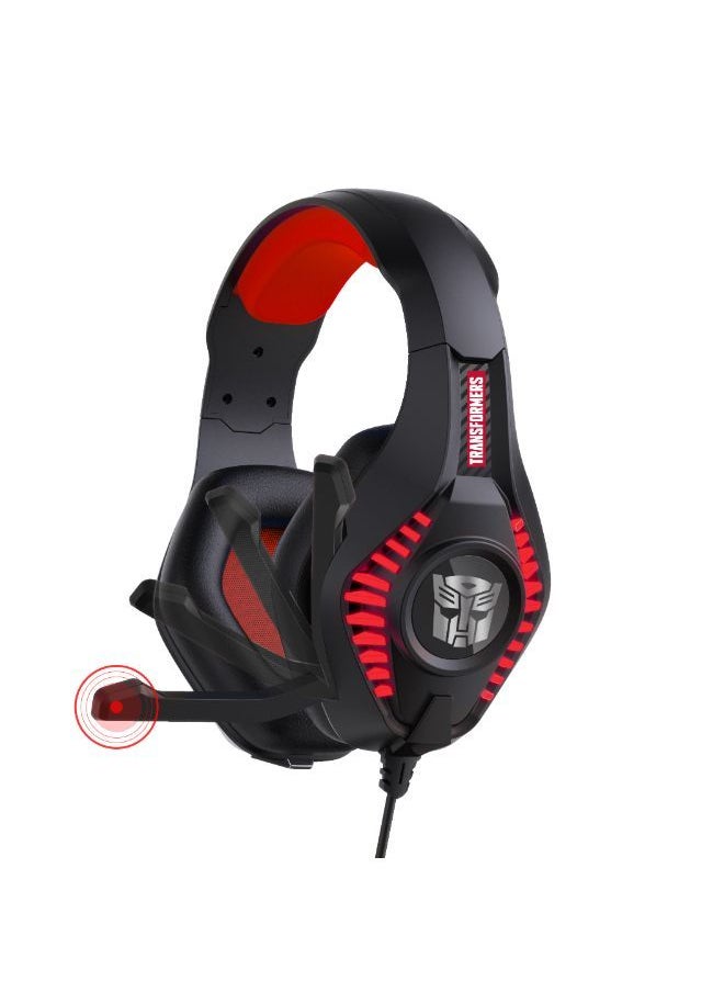 OTL TRANSFORMERS PRO G5 GAMING HEADPHONE | Over-Ear Wired Stereo Gamer Headphone w/ RGB LED Effect, Retractable Mic, works with  XBox, PS5/PS4, 2Ds XL, Nintendo Switch, iPads & Tablets w/ 3.5mm Port