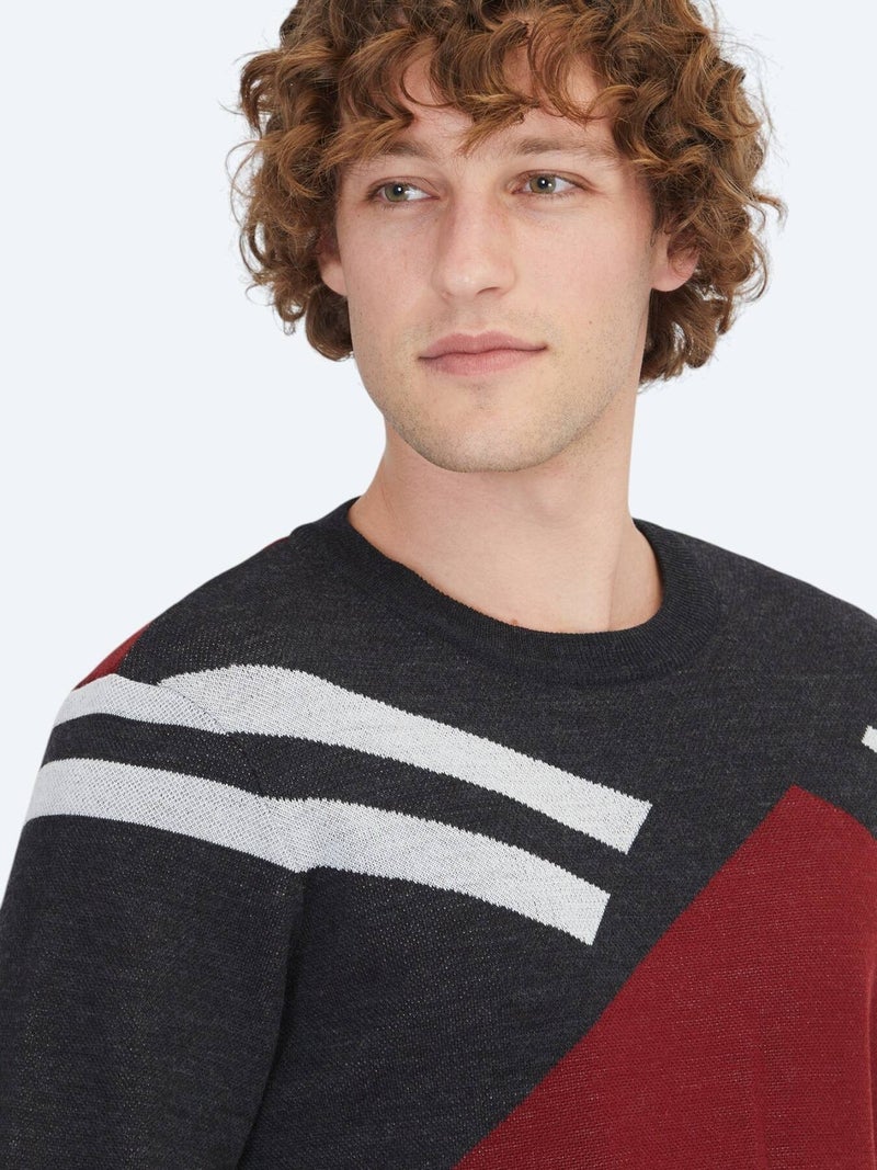 Kip Red Knitwear Sweatshirt - Image 4