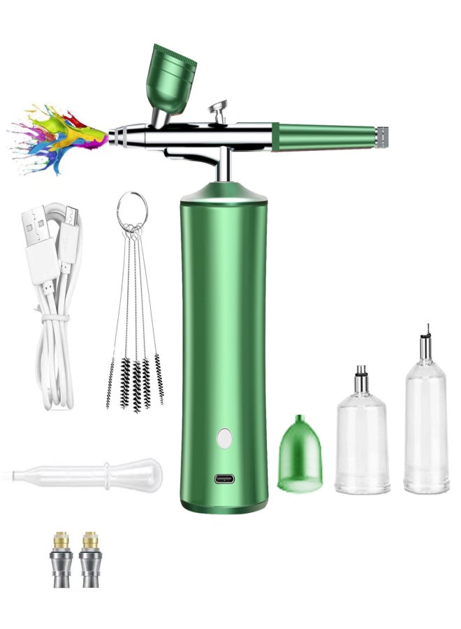 Cordless Airbrush Set Auto Handheld Air Brush for Makeup Nail Art Cake Decor Model Painting Barber - Image 1