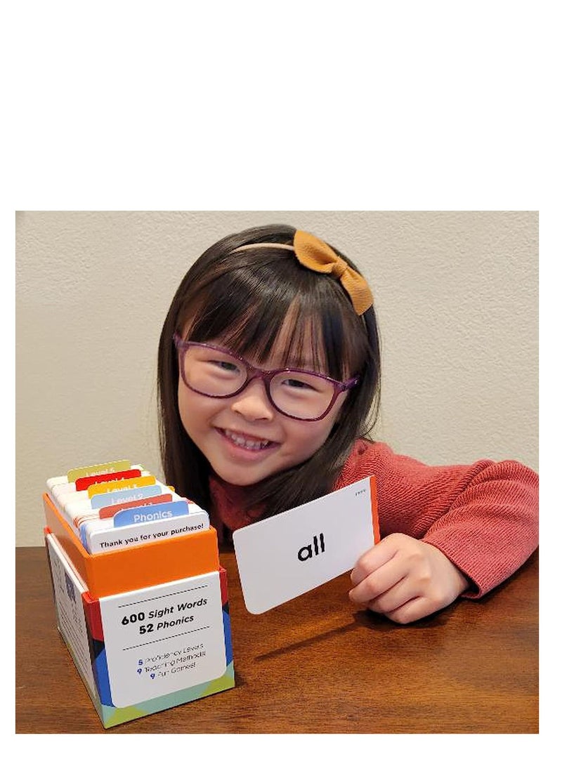 Think Tank Scholar Think Tank Scholar 652 Sight Words/Phonics Flash Cards, Learn to Read: CVC Blends, Short/Long Vowel Sounds, Dolch & Fry High Frequency Site Words + Games: Preschool PreK Kindergarten 1st 2nd 3rd Grade  - Image 2
