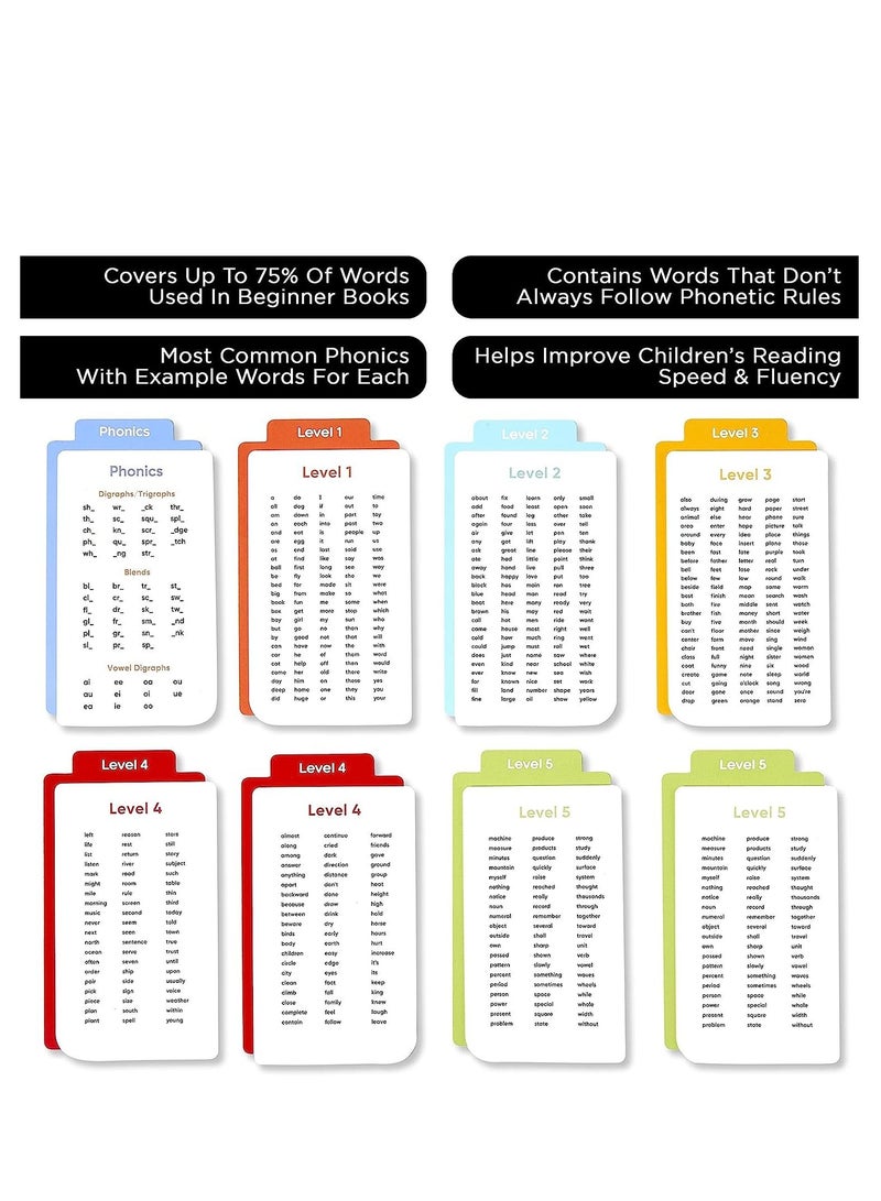 Think Tank Scholar Think Tank Scholar 652 Sight Words/Phonics Flash Cards, Learn to Read: CVC Blends, Short/Long Vowel Sounds, Dolch & Fry High Frequency Site Words + Games: Preschool PreK Kindergarten 1st 2nd 3rd Grade  - Image 5