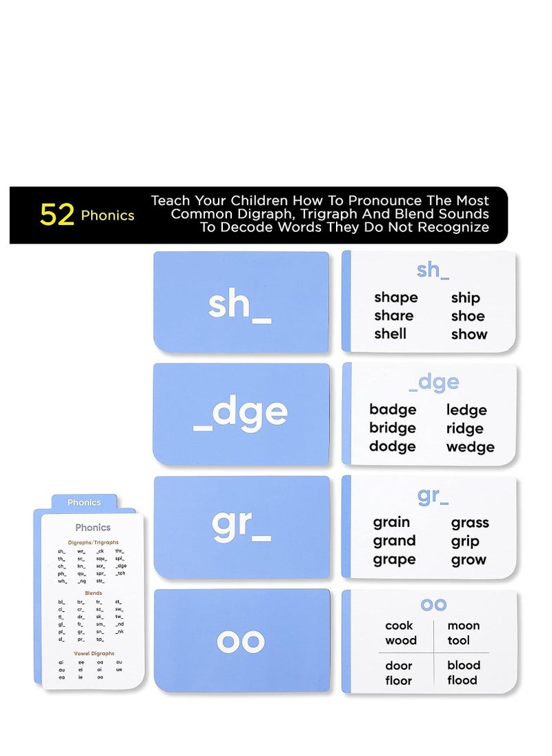 Think Tank Scholar 652 Sight Words/Phonics Flash Cards, Learn to Read: CVC Blends, Short/Long Vowel Sounds, Dolch & Fry High Frequency Site Words + Games: Preschool PreK Kindergarten 1st 2nd 3rd Grade - pzsku/ZC677A6345FC44C0EB45AZ/45/_/1688156719/fd059c4a-432f-415c-ab99-2c22afe26957