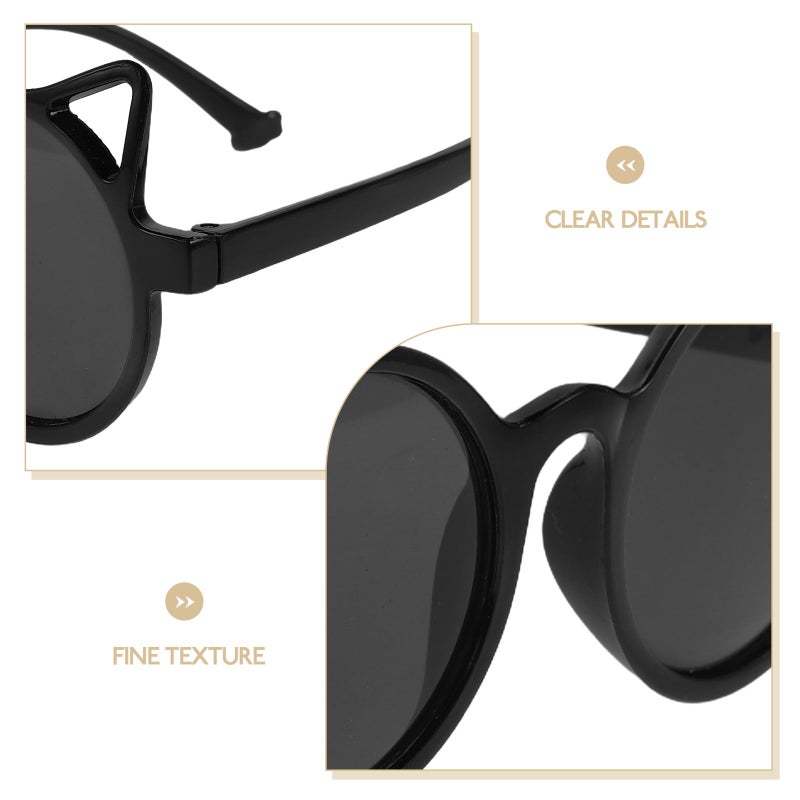 Cat Ear Sunglasses UV Protection Black Frame Summer Eyewear For Boys - Image 4