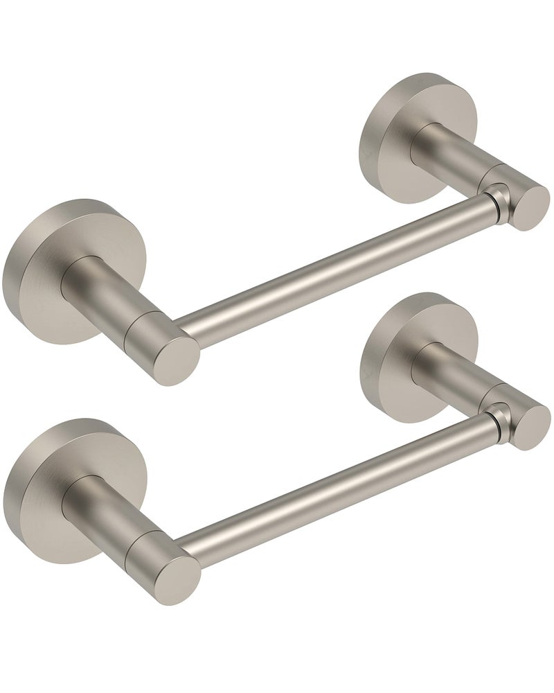 Fixsen Toilet Paper Holder Brushed Nickel Bathroom Double Post Pivoting Tissue Roll Holder Stainless Steel and Zinc Alloy Wall Mount Detachable Brushed Nickel 2PC 1