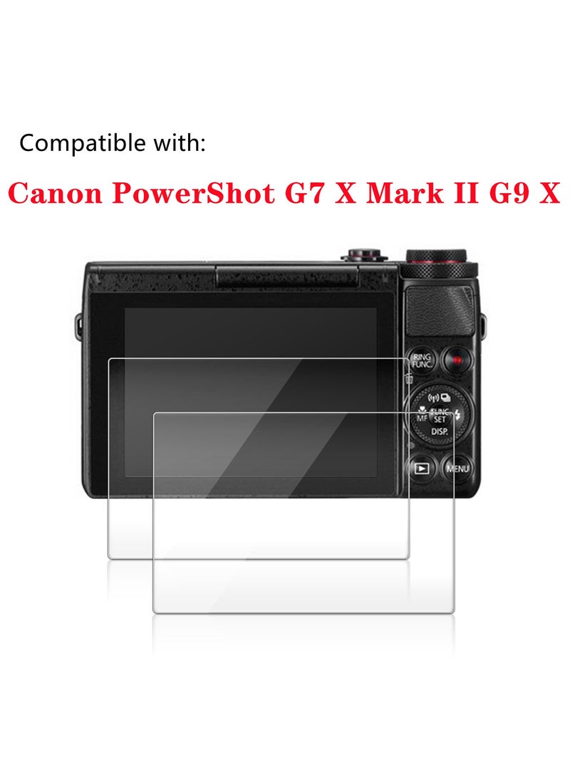 2 Pack Screen Protector Tempered Glass for Canon PowerShot G7 X Mark II G9 X Digital SLR Camera - Image 1