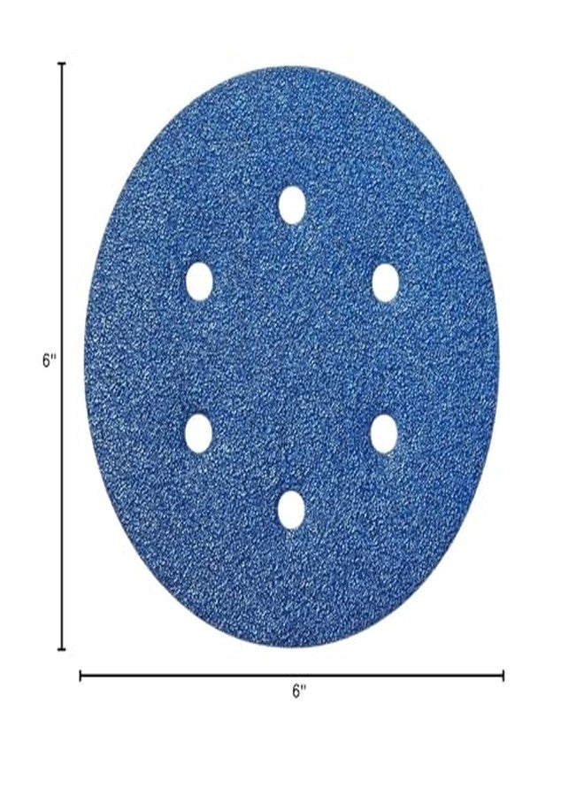 Norton 3X High Performance Hook and Sand Paper Discs with 6 Hole, Ceramic Alumina, 6 in. Diameter, Grit P60 Coarse (Pack of 10) - Image 3