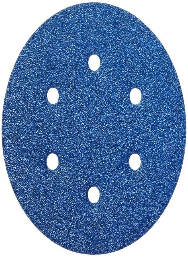 Norton 3X High Performance Hook and Sand Paper Discs with 6 Hole, Ceramic Alumina, 6 in. Diameter, Grit P60 Coarse (Pack of 10) - Image 1