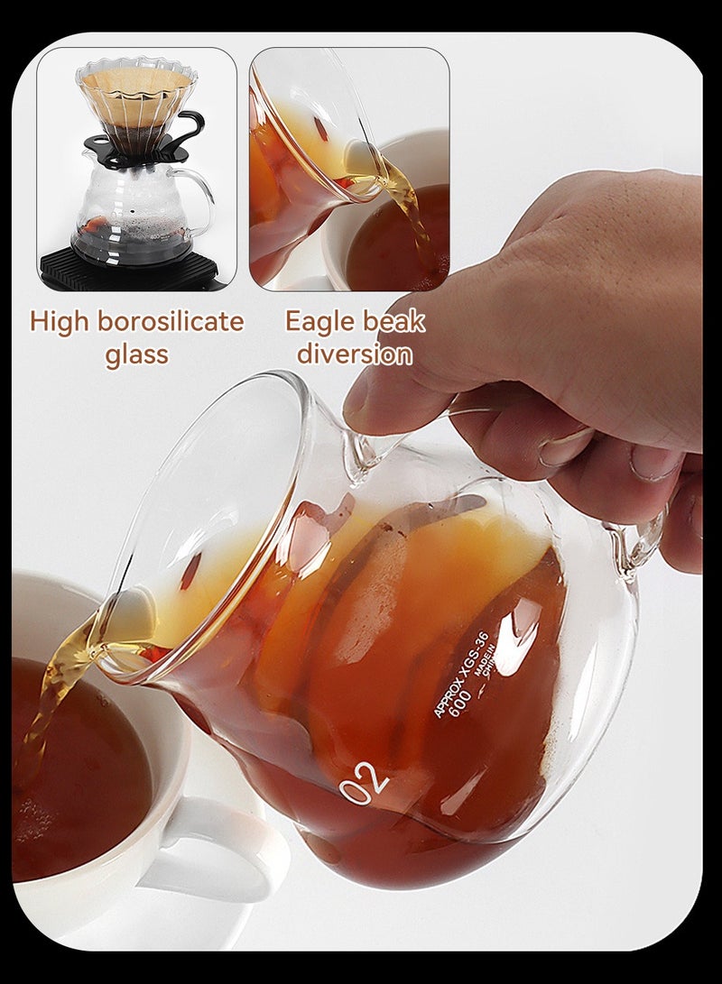 LEOKOR V60 Coffee Maker Set, Drip Coffee Maker Set, 8-Piece Coffee Tool with Portable Travel Bag, V60 Coffee Filter Set for Home, Travel, Camping - Image 3