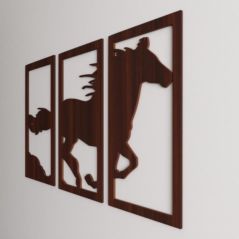 4gdran Decorative wooden horse sculpture - 75x50 cm - Image 3