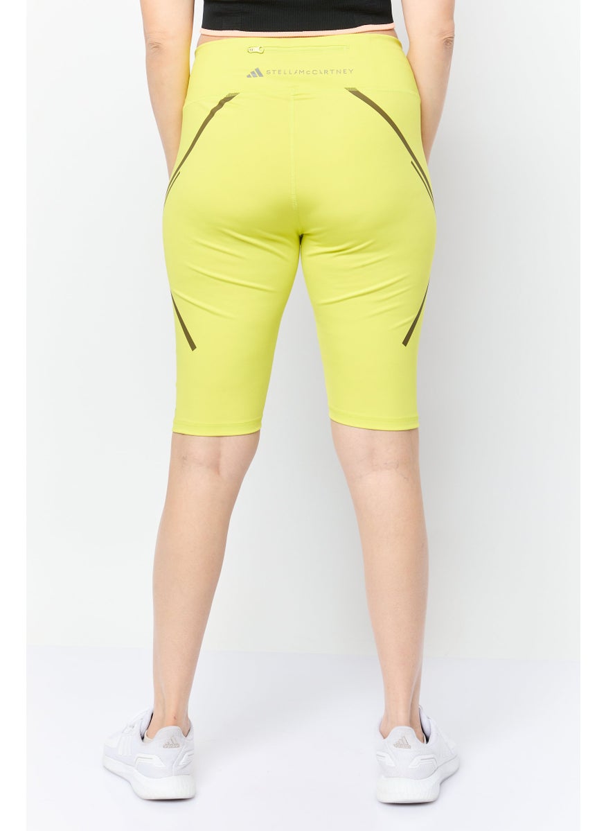 Adidas Adidas by Stella McCartney Women Sportswear Fit Running Bike Short, Lemon  - Image 4