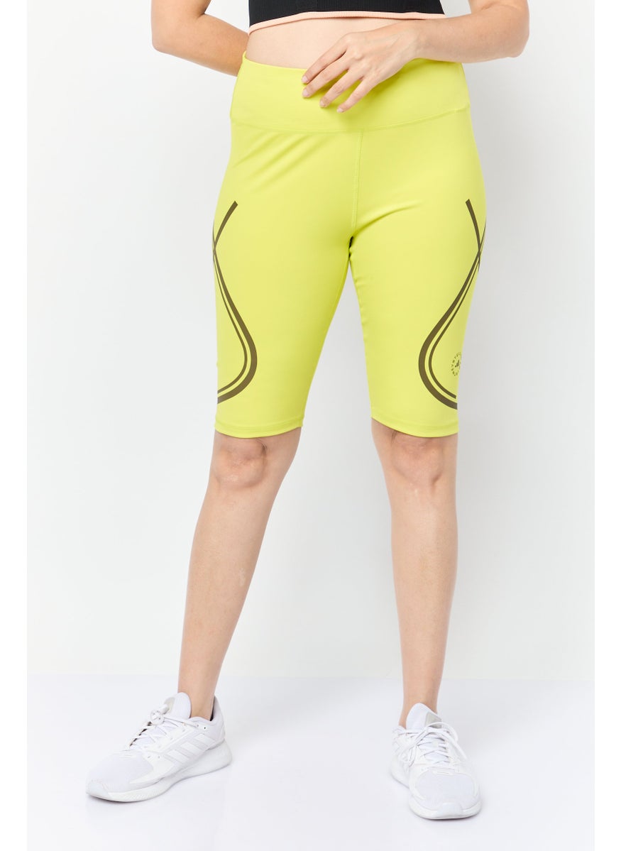 Adidas Adidas by Stella McCartney Women Sportswear Fit Running Bike Short, Lemon  - Image 1
