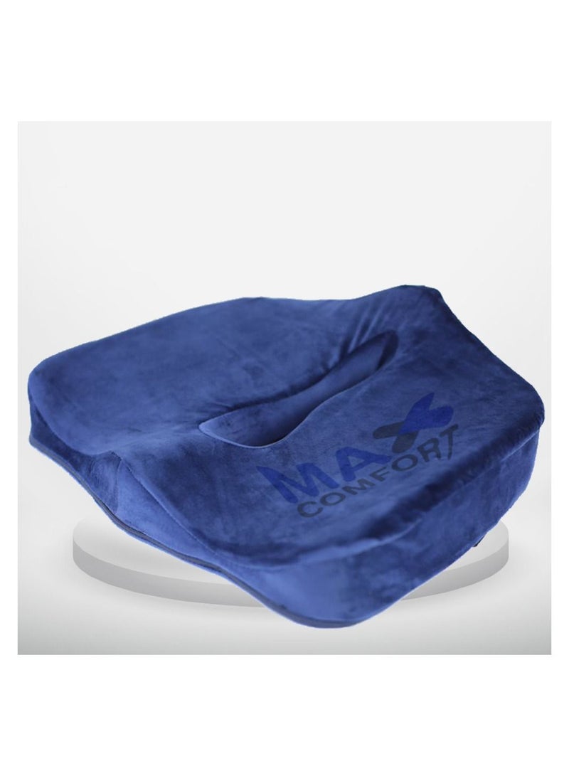Max Comfort Coccyx Seat Cushion for Back and Coccyx Pain Prevention - Memory Foam - Image 1