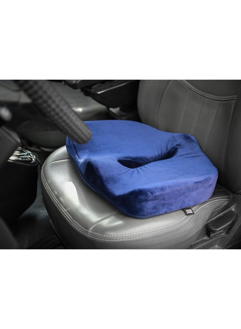 Max Comfort Coccyx Seat Cushion for Back and Coccyx Pain Prevention - Memory Foam - Image 2