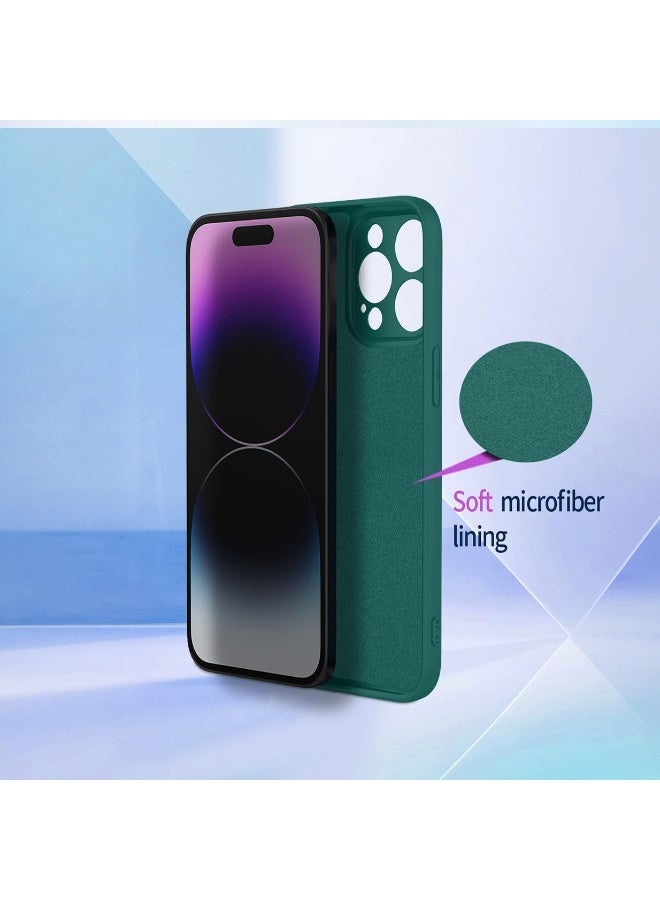 Muzz حافظة ل Reno14، حافظة مطاطية سائلة مع بطانة ميكروفايبر ناعمة، رقيقة ومضادة للصدمات مع غطاء حماية للكاميرا ل Reno 14 5G (أخضر) - Image 4