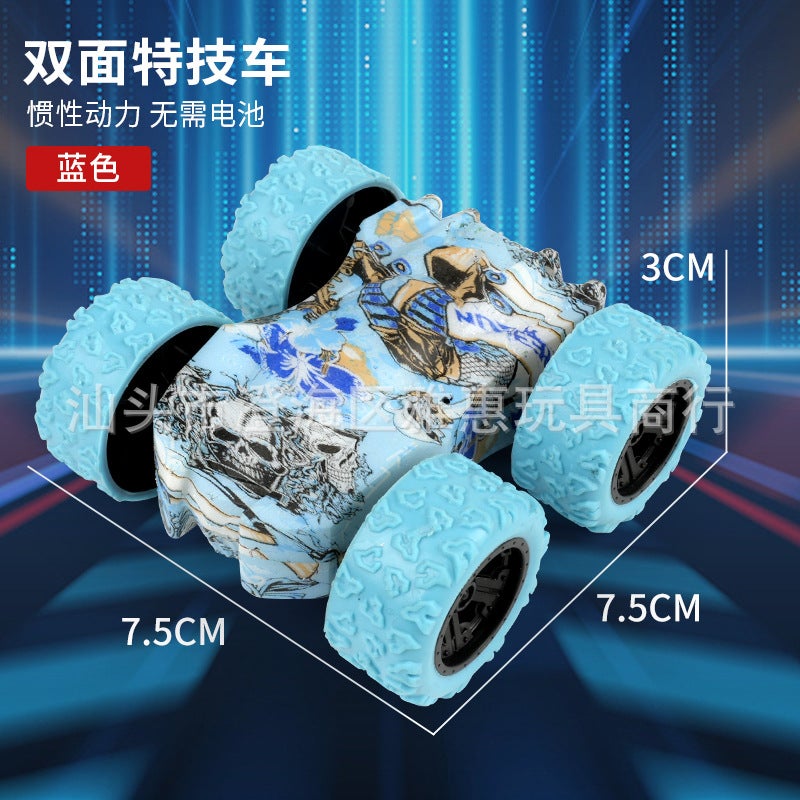 Children'S Inertia Stunt Off-Road Vehicle Toy Tipping Bucket Graffiti Double-Sided Car Model Boy Gift Stall - Image 1