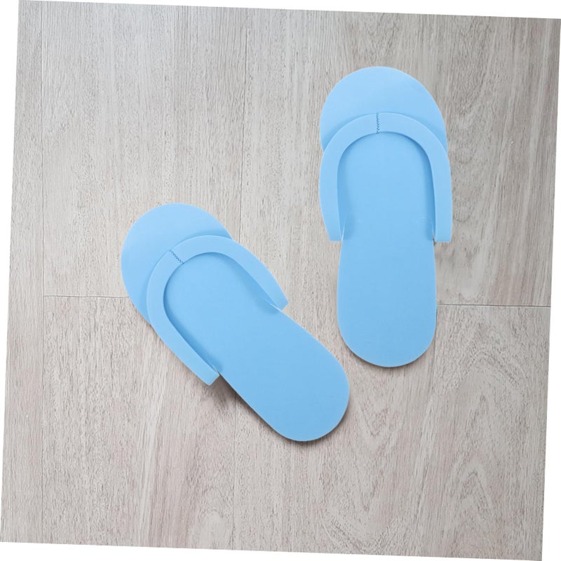 Black Disposable Indoor Spa Slippers 12 Pairs Comfortable EVA Material for Home Travel - Image 5