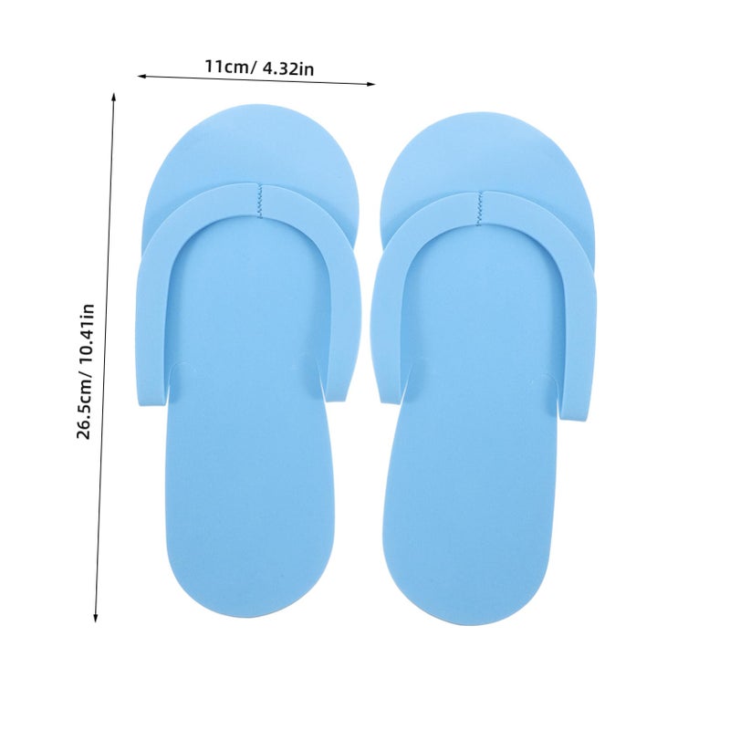 Black Disposable Indoor Spa Slippers 12 Pairs Comfortable EVA Material for Home Travel - Image 3