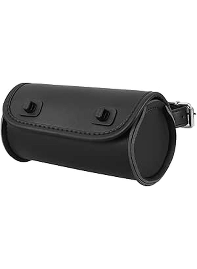 Vintage Mini Motorcycle Tool Bag Saddlebag Quick Release Handlebar Front Rear Tail Commuter Black - Image 1